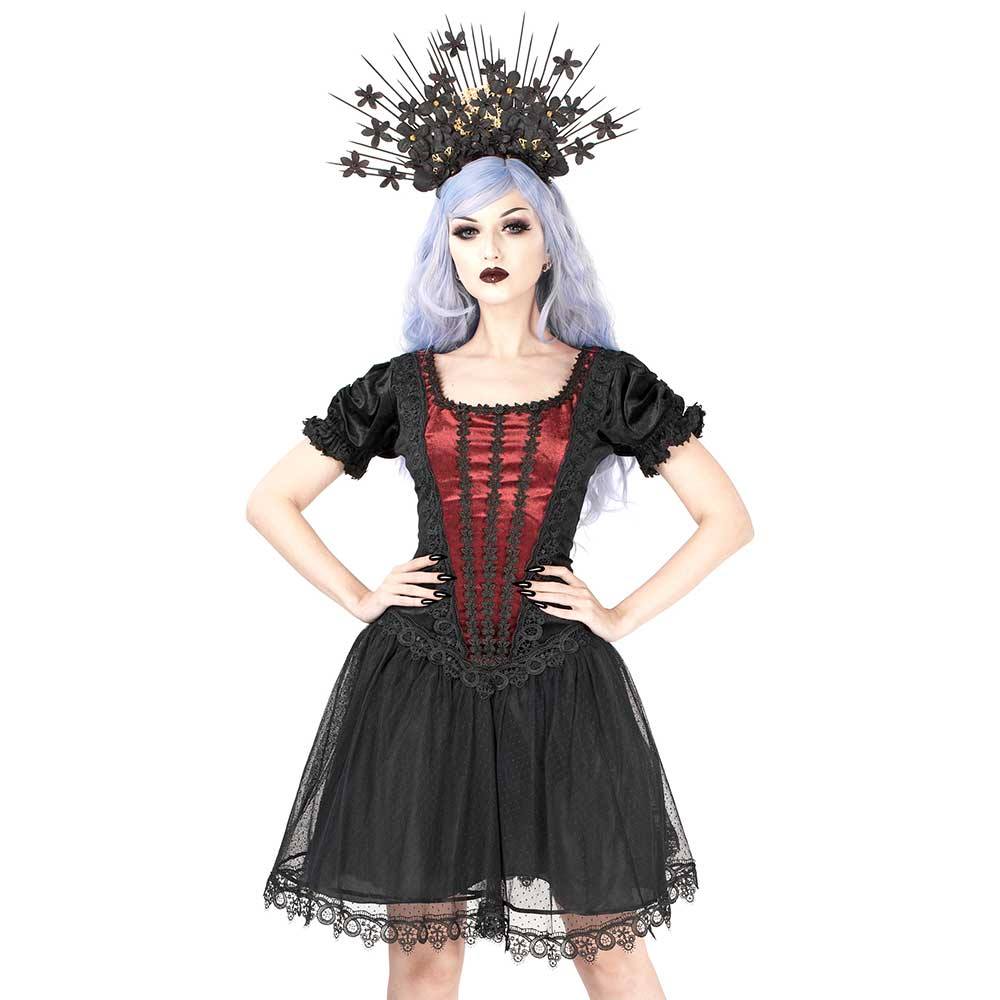 Sinister - 1180 Robe courte - Noir/Bordeaux rouge Product image